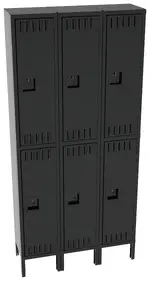 Three Double-Tier Lockers with Legs