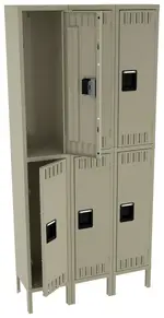 Three Double-Tier Lockers with Legs