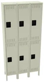 Three Double-Tier Lockers with Legs