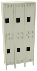 Three Double-Tier Lockers with Legs