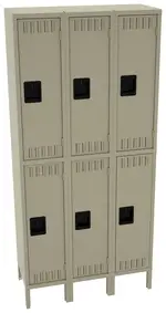 Three Double-Tier Lockers with Legs