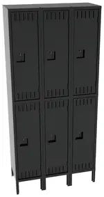 Three Double-Tier Lockers with Legs