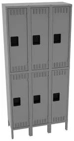 Three Double-Tier Lockers with Legs