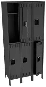 Three Double-Tier Lockers with Legs