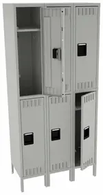Three Double-Tier Lockers with Legs