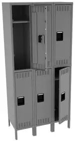Three Double-Tier Lockers with Legs