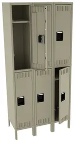 Three Double-Tier Lockers with Legs
