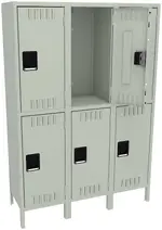 Three Double-Tier Lockers with Legs