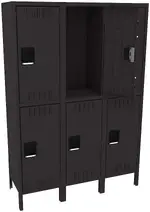 Three Double-Tier Lockers with Legs