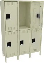 Three Double-Tier Lockers with Legs
