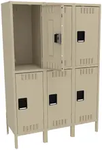 Three Double-Tier Lockers with Legs