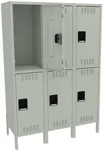 Three Double-Tier Lockers with Legs