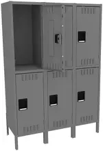 Three Double-Tier Lockers with Legs