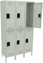 Three Double-Tier Lockers with Legs