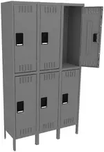 Three Double-Tier Lockers with Legs