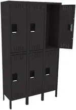 Three Double-Tier Lockers with Legs