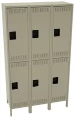 Three Double-Tier Lockers with Legs