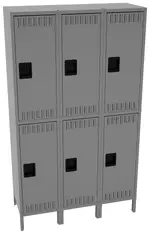 Three Double-Tier Lockers with Legs