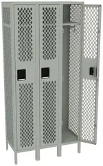 Three Gym Lockers with Legs