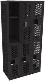 Three Double-Tier Gym Lockers