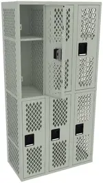 Three Double-Tier Gym Lockers