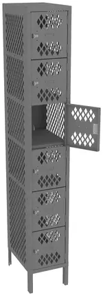 Six Box Gym Lockers with Legs