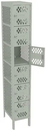 Six Box Gym Lockers with Legs