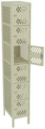 Six Box Gym Lockers with Legs