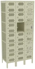 Eighteen Box Gym Lockers with Legs