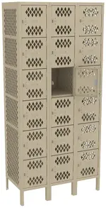 Eighteen Box Gym Lockers with Legs