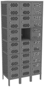 Eighteen Box Gym Lockers with Legs