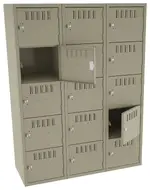 Fifteen Box Lockers