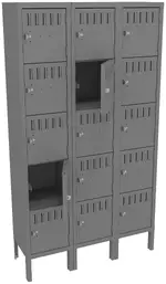 Fifteen Box Lockers with Legs