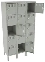 Fifteen Box Lockers with Legs