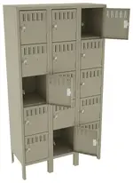 Fifteen Box Lockers with Legs