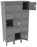 Fifteen Box Lockers with Legs