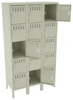 Fifteen Box Lockers with Legs