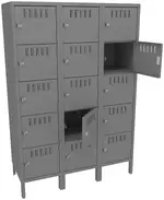 Fifteen Box Lockers with Legs