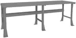 Large Steel Top Flared Workbench