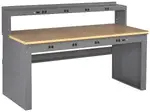 Wood Electronic Workbench with Riser