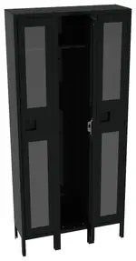 Triple See-Through Lockers with Legs
