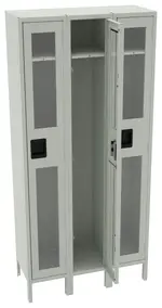 Triple See-Through Lockers with Legs