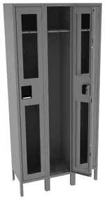 Triple See-Through Lockers with Legs