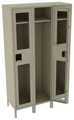 Triple See-Through Lockers with Legs