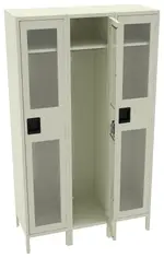 Triple See-Through Lockers with Legs