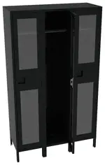 Triple See-Through Lockers with Legs