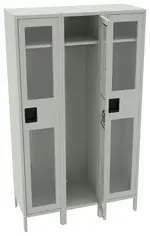 Triple See-Through Lockers with Legs