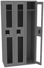 Triple See-Through Lockers