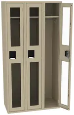 Triple See-Through Lockers