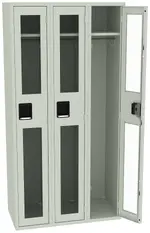 Triple See-Through Lockers